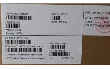 Lenovo 5CB1M46204 COVER Upper Case ASM_BEL L 83EQNFPAG