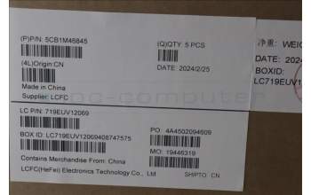 Lenovo 5CB1M46845 COVER Upper Case ASM_BEL L 83EMAGFP BL