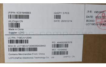 Lenovo 5CB1M46883 COVER Upper Case ASM_FRA L 83EMAG BL