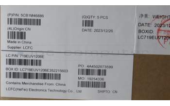 Lenovo 5CB1M46886 COVER Upper Case ASM_GER L 83EMAG BL