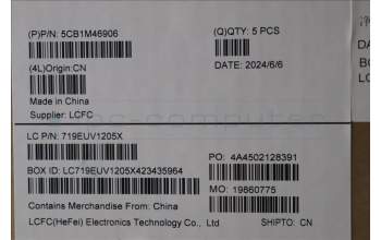 Lenovo 5CB1M46906 COVER Upper Case ASM_UKR L 83EMAG BL