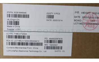 Lenovo 5CB1M46946 COVER UpperCaseASM_EURO ENG L 83EMFB BL