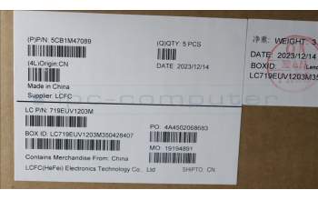 Lenovo 5CB1M47089 COVER Upper Case ASM_SLV L 83EMAG NBL