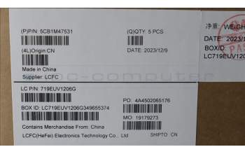 Lenovo 5CB1M47531 COVER Upper Case ASM_UKE L 83EMABFP NBL