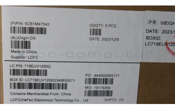 Lenovo 5CB1M47542 COVER Upper Case ASM_FRA L 83EMABFP NBL