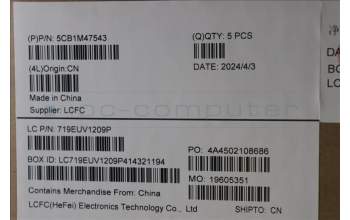 Lenovo 5CB1M47543 COVER Upper Case ASM_GER L 83EMABFP NBL