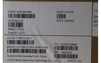 Lenovo 5CB1M47564 COVER Upper Case ASM_SPA L 83EMAB NBL