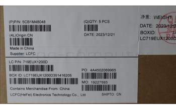 Lenovo 5CB1M48048 C-Cover with keyboard, Italian, Arctic Grey, Non-Backlight, Non-Fingerprint, UK