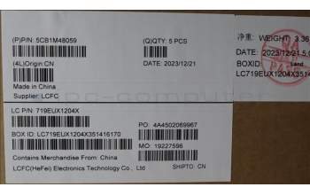 Lenovo 5CB1M48059 COVER UpperCaseASM_GER L83ENNFPAGNBL