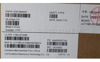 Lenovo 5CB1M48207 COVER UpperCaseASM_ITA L83ENFPAGBL