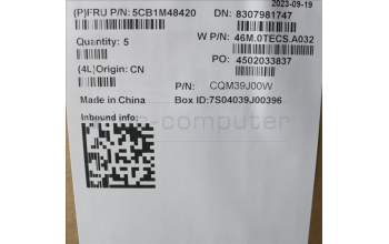 Lenovo 5CB1M48420 COVER Upper Case ASM_UKE W21KK AG BL