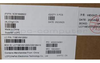 Lenovo 5CB1M48922 COVER Upper Case ASM_UKE L83FS BK TEX