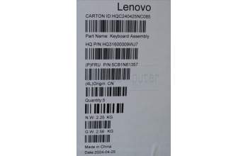 Lenovo 5CB1N61357 COVER Upper Case ASM_UKE H83DR CB STO GY