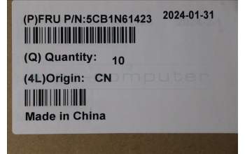 Lenovo 5CB1N61423 COVER Hinge Cover w/Antenna C 83FD White