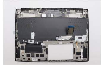 Lenovo 5CB1N61446 C-Cover with keyboard, Belgian, Eclipse Black, White Backlight, UK