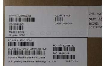 Lenovo 5CB1N62255 COVER Upper Case ASM_ENG L 83DNTT PS