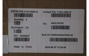 Lenovo 5CB1N65014 C-Cover with keyboard,Italian,Cloud Grey,Backlight,Fingerprint