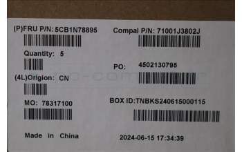 Lenovo 5CB1N78895 COVER UpperCase_UKE C 83G1 CG NFP BL