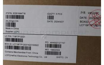 Lenovo 5CB1N94718 COVER Upper Case ASM_EURO ENGL83E5NAGNBL
