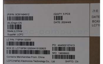Lenovo 5CB1N94912 C-Cover with keyboard,Belgian,Arctic Grey