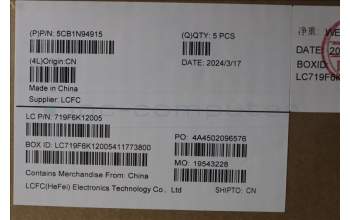 Lenovo 5CB1N94915 C-Cover with keyboard, Czech Slovakian, Arctic Grey, UK