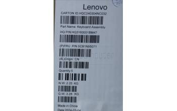 Lenovo 5CB1N95071 COVER Upper Case ASM FRA/ENG H83DS FP LG