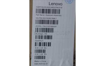 Lenovo 5CB1N95087 COVER Upper Case ASM SWS H 83DS FP LG