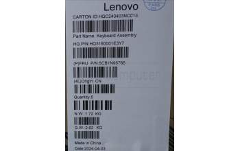 Lenovo 5CB1N95765 COVER UpperCaseASM GER H83DK FP SG