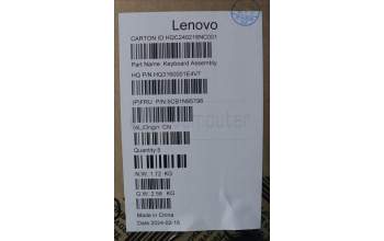 Lenovo 5CB1N95796 C-Cover with keyboard, German, Storm Grey, Non-Fingerprint, UK