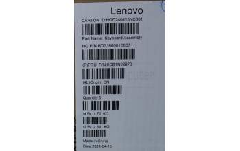Lenovo 5CB1N96870 COVER UpperCaseASM ENG H83DK FP ARG