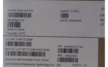 Lenovo 5CB1N97529 C-Cover with keyboard, French, Arctic Grey, Non-Backlight, US