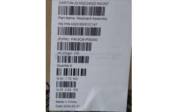 Lenovo 5CB1P00300 COVER UpperCaseASM CZE/SLK H83DJ NFP TT
