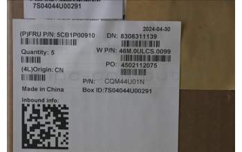 Lenovo 5CB1P00910 C-Cover with keyboard,English,Arctic Grey