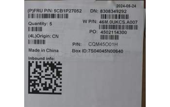 Lenovo 5CB1P27052 COVER Upper Case ASM_EURO ENG W21MV AGBL