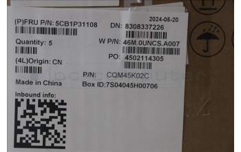 Lenovo 5CB1P31108 COVER Upper Case ASM_EURO ENG W21MW AGBL