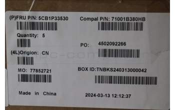 Lenovo 5CB1P33530 C-Cover with keyboard, Czech Slovakian, Abyss Blue, Backlight, FingerPrint, UK