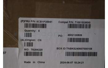 Lenovo 5CB1P35941 C-Cover with keyboard, Hungarian, Abyss Blue, Backlight, Non-FingerPrint, UK