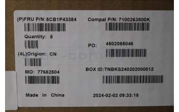 Lenovo 5CB1P43384 COVER Upper Case ASM_ENG C 83DX BLWH