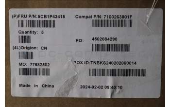 Lenovo 5CB1P43415 C-Cover with keyboard, English, RGB Backlight, US