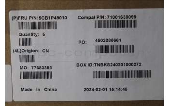 Lenovo 5CB1P49010 COVER UpperCase UKE C83DA NFP CG BLAI AL