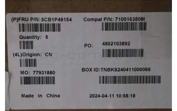 Lenovo 5CB1P49154 COVER UpperCase GER C83DA NFP CG BLAI AL