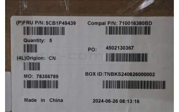 Lenovo 5CB1P49439 C-Cover with keyboard, Slovenian, Abyss Blue, Backlight, Non-FingerPrint, UK