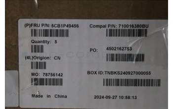 Lenovo 5CB1P49456 COVER UpperCase UKE C83DA FP CG NBLAI AL