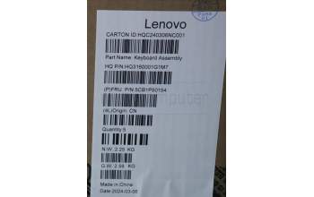 Lenovo 5CB1P50154 COVER UpperCase ASM EURO ENG 83CV NFP LG