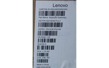 Lenovo 5CB1P50184 COVER Upper Case ASM ENG H83E2 TT PST