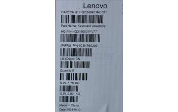 Lenovo 5CB1P50205 COVER Upper Case ASM THAI H83E2 TT PST