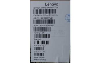 Lenovo 5CB1P50284 COVER Upper Case ASM THAI H83E2 LG PST