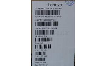 Lenovo 5CB1P50304 COVER UpperCaseASM GER H83E2 TT PST DIS