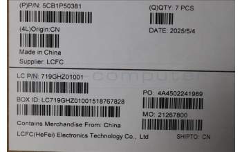 Lenovo 5CB1P50381 COVER FRU COVER ME633_D_COVER_AL_w/SCW