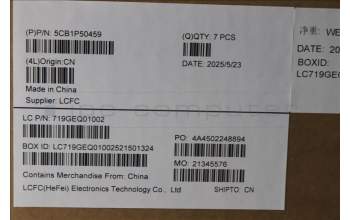 Lenovo 5CB1P50459 COVER FRU ME472_D_COVER_PL_SUB_ASSY_BK